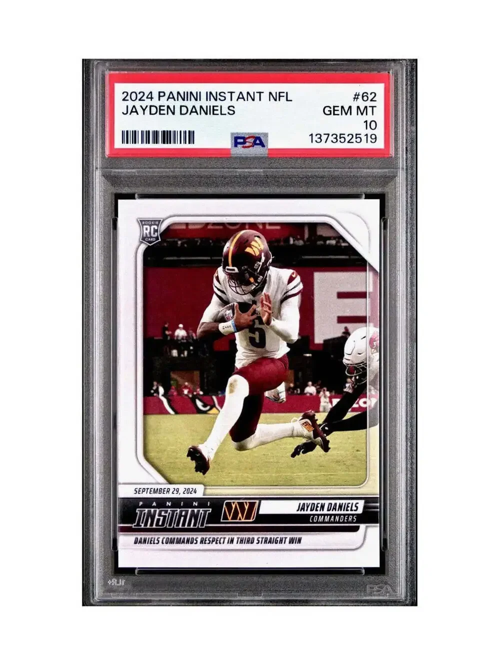Jayden Daniels Rookie 2024 Panini Instant NFL #62 PSA 10 Gem Mint